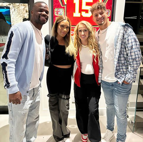 Ayan Broomfield/Instagram Frances Tiafoe, Ayan Broomfield, Brittany Mahomes and Patrick Mahomes