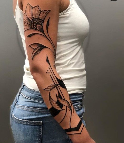 Explore 23 Unique Half Sleeve Tattoos for Women for Upper Arm Designs