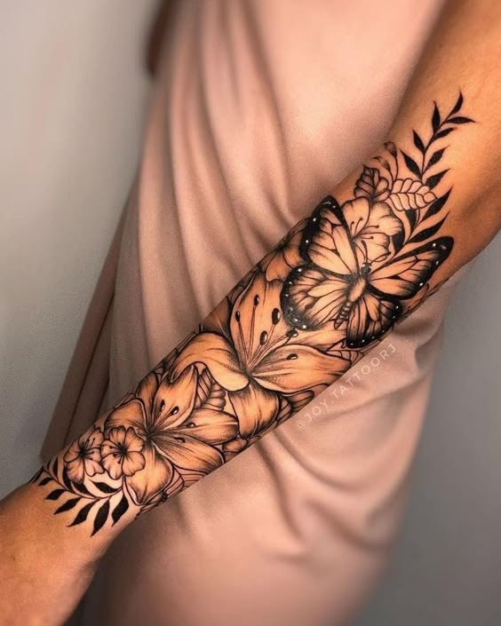 Explore 23 Unique Half Sleeve Tattoos for Women for Upper Arm Designs