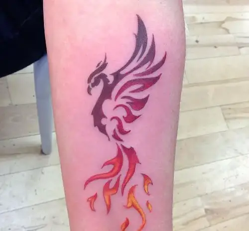 Fire Phoenix Tattoo Piece