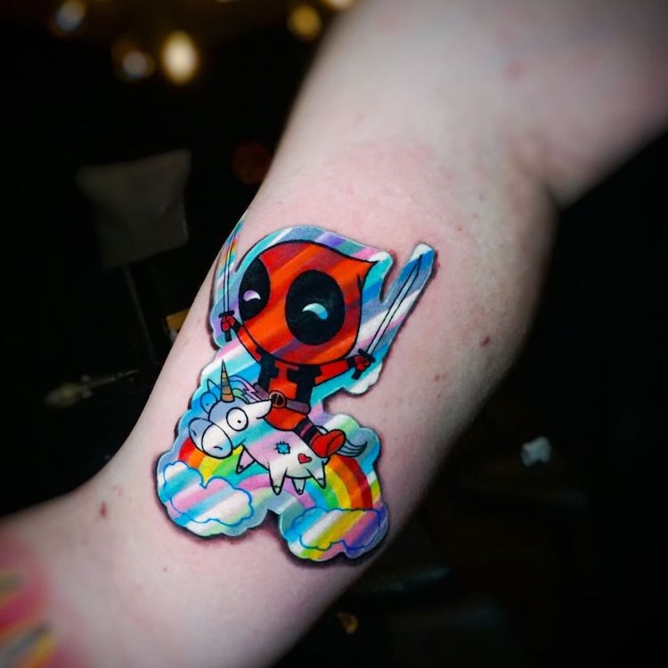 Holographic Sticker Tattoo by Clayton Davis