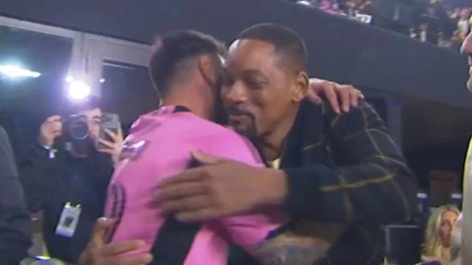 Will Smith fue a ver a Messi en el debut del Inter Miami en la MLS - 2024 - Medios Rioja