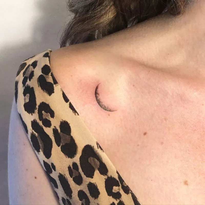 Crescent Moon Tattoos Minimal