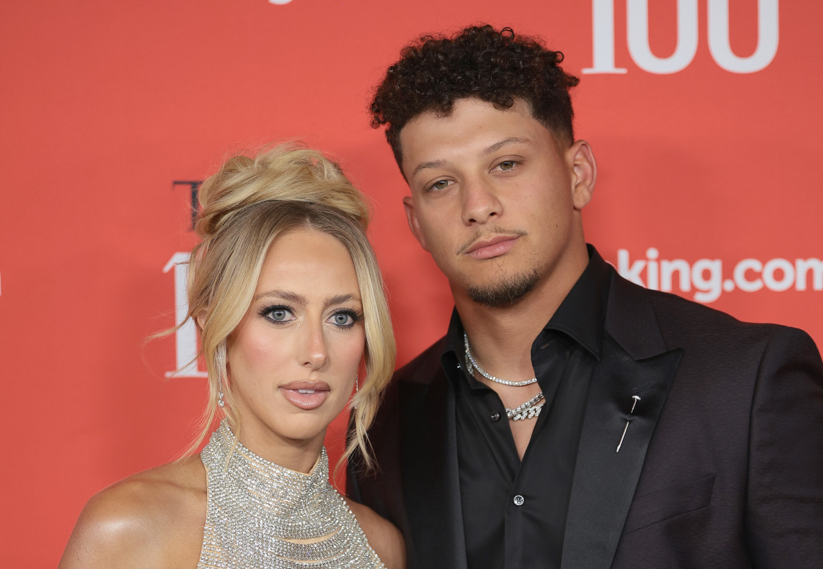 (L-R) Brittany Mahomes and Patrick Mahomes attend the 2024 TIME100 Gala at Jazz at Lincoln Center on April 25, 2024 in New York City.