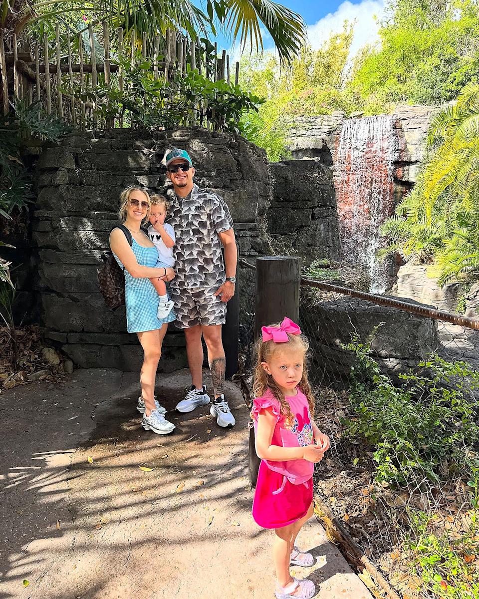 Brittany Mahomes Rocks a Baby Blue Dress and a Fresh Face at Disney World