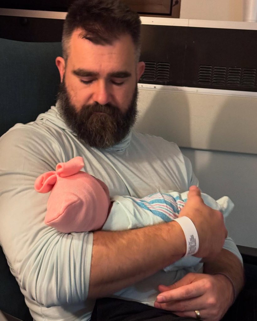 Jason Kelce and daughter Finnley via Instagram Sunday