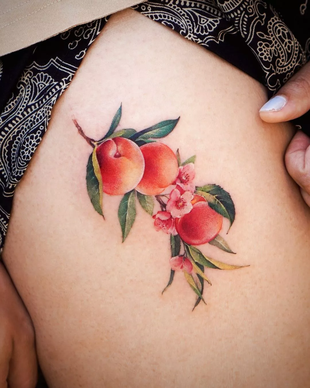 Peach Perfect Watercolor Tattoos