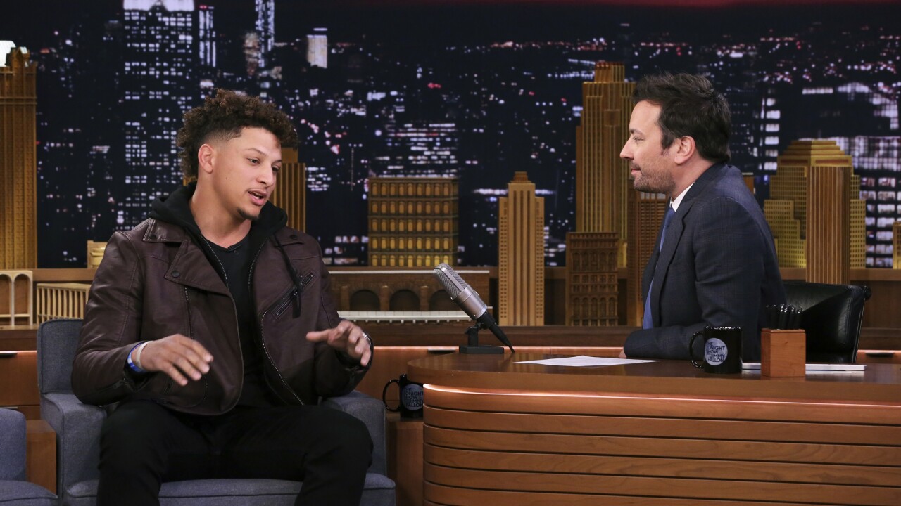 Mahomes announces new kids' foundation on The Tonight Show