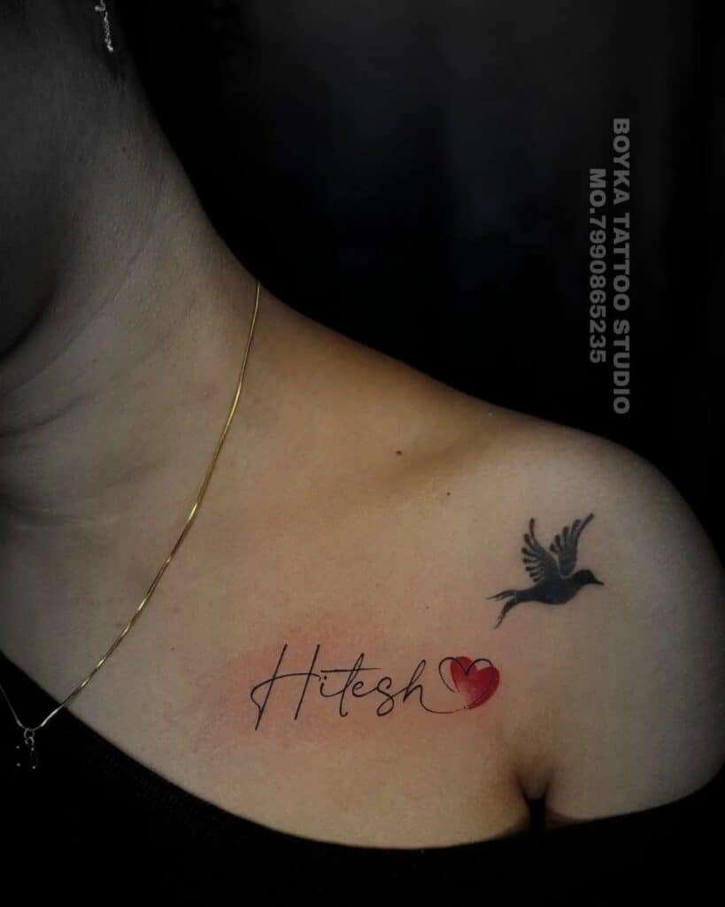 kid's name with heart