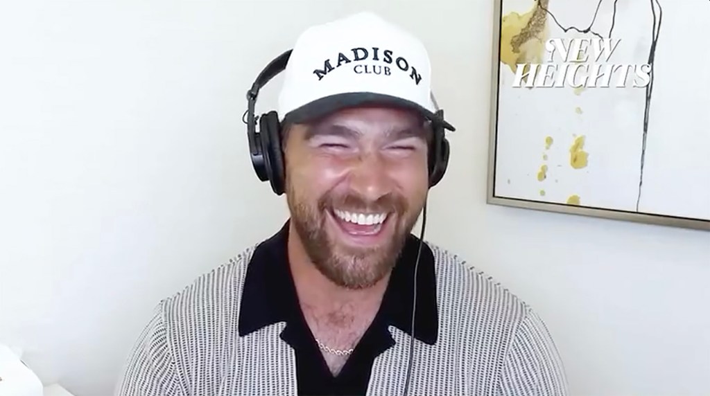 Travis Kelce on "New Heights" Wednesday
