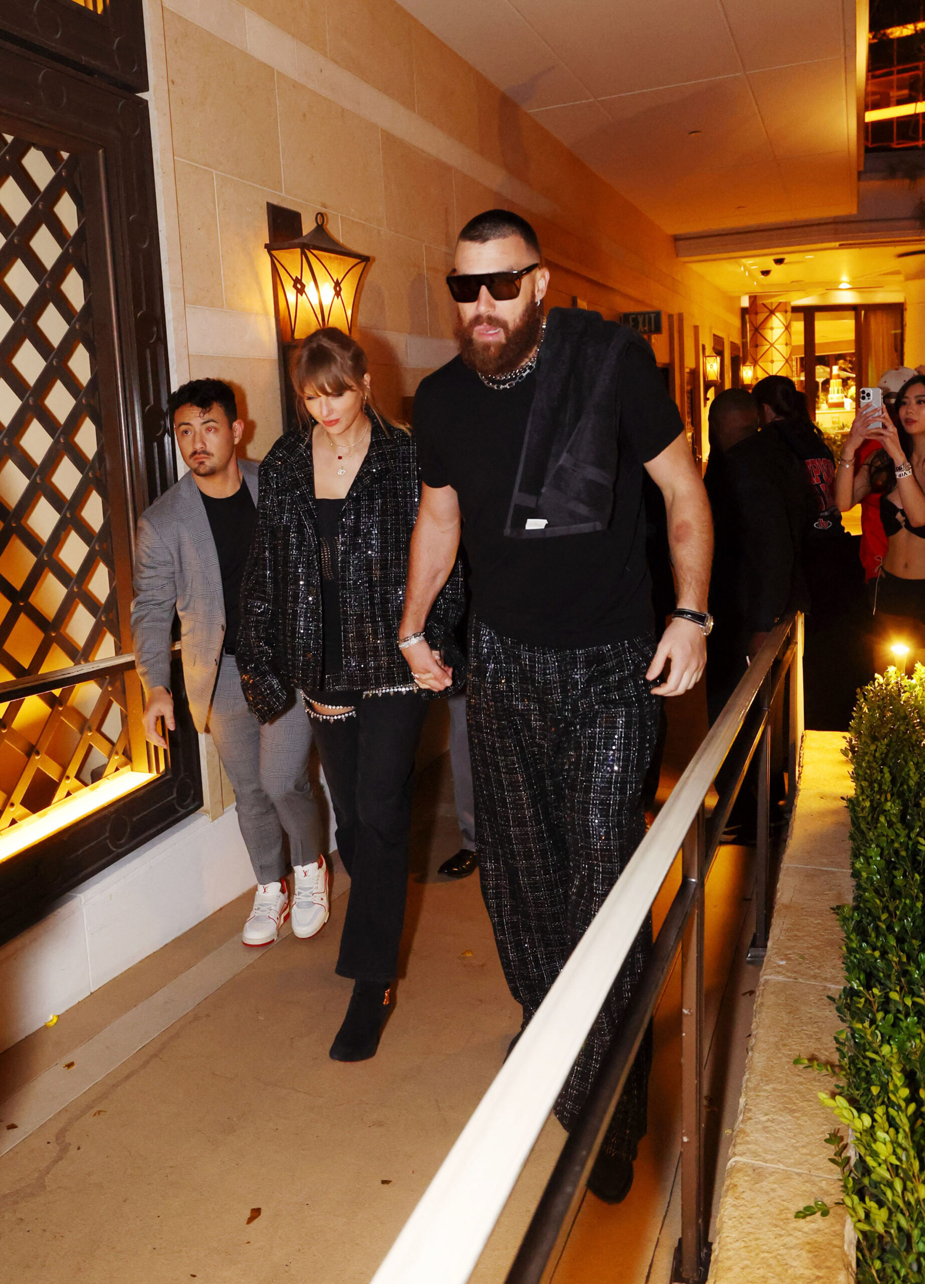 Travis Kelce and Taylor Swift in Las Vegas in February 2024