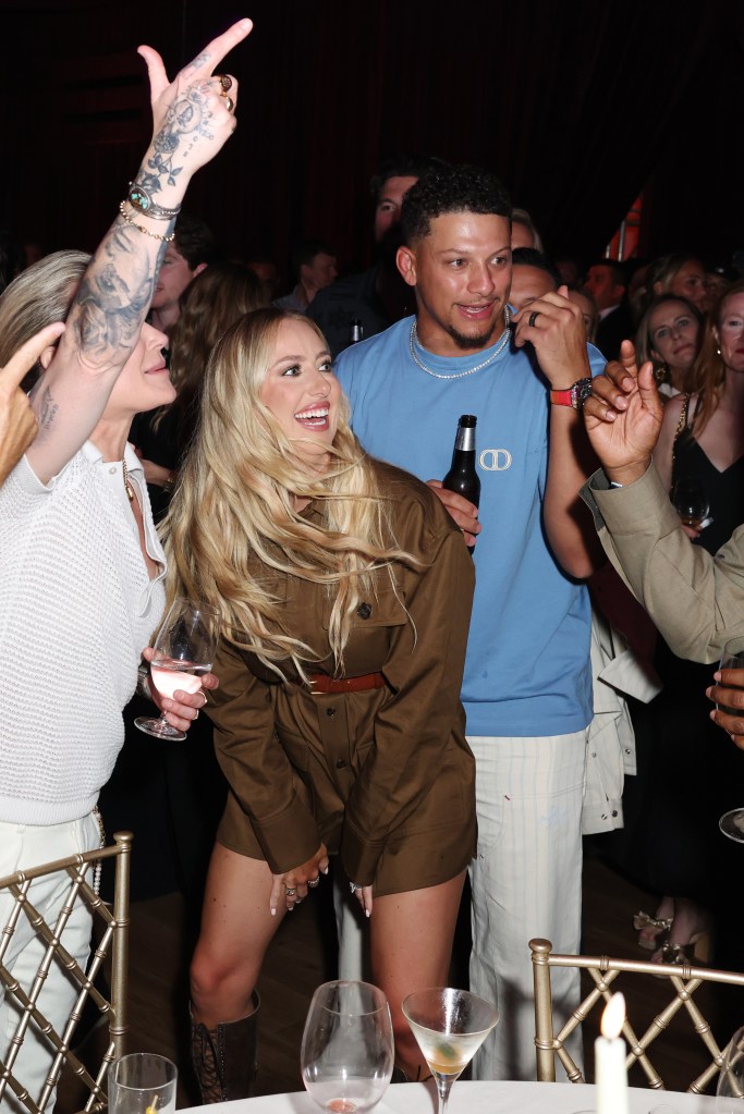 Patrick Mahomes and Brittany Mahomes at Carbone Beach Friday.
