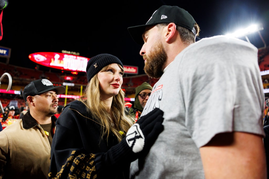 Travis Kelce and Taylor Swift at January 2025 NFL game