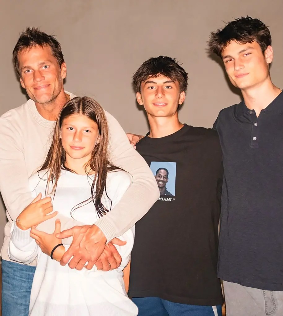 Tom Brady and kids via Instagram in January 2025