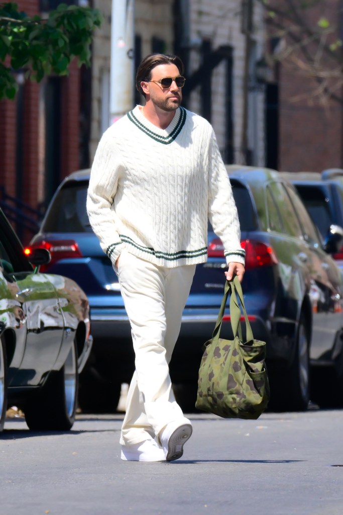 Travis Kelce doing a photo shoot in Manhattan May 1.